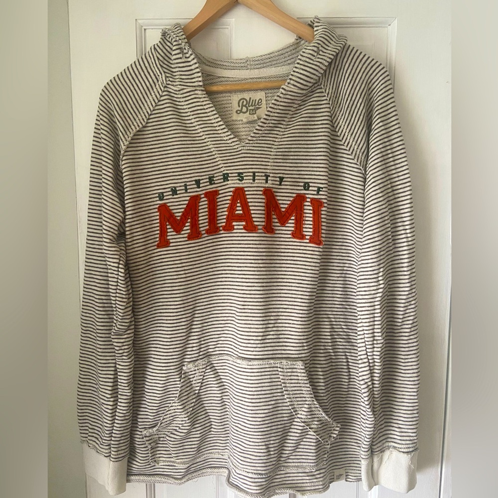 University of Miami sweatshirt sz L Blue84